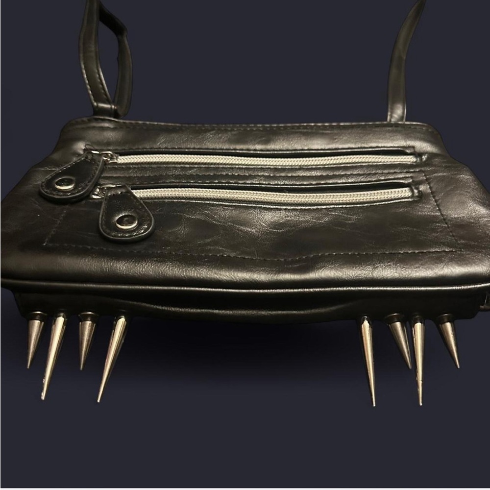 Black Spiked Shoulder Bag